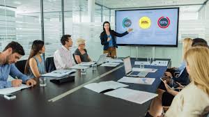 Abstract training and presentation illustration